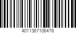 Código de barras (EAN, GTIN, SKU, ISBN): '4011367106478'