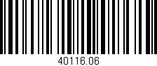 Código de barras (EAN, GTIN, SKU, ISBN): '40116.06'