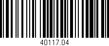 Código de barras (EAN, GTIN, SKU, ISBN): '40117.04'