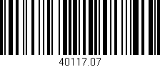 Código de barras (EAN, GTIN, SKU, ISBN): '40117.07'
