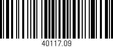 Código de barras (EAN, GTIN, SKU, ISBN): '40117.09'