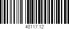 Código de barras (EAN, GTIN, SKU, ISBN): '40117.12'