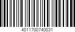 Código de barras (EAN, GTIN, SKU, ISBN): '4011700740031'