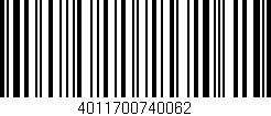 Código de barras (EAN, GTIN, SKU, ISBN): '4011700740062'