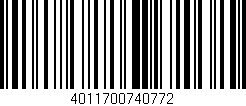 Código de barras (EAN, GTIN, SKU, ISBN): '4011700740772'