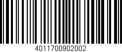 Código de barras (EAN, GTIN, SKU, ISBN): '4011700902002'