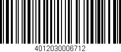 Código de barras (EAN, GTIN, SKU, ISBN): '4012030006712'