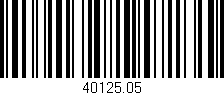 Código de barras (EAN, GTIN, SKU, ISBN): '40125.05'