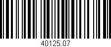 Código de barras (EAN, GTIN, SKU, ISBN): '40125.07'