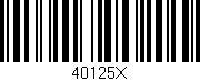 Código de barras (EAN, GTIN, SKU, ISBN): '40125X'