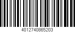Código de barras (EAN, GTIN, SKU, ISBN): '4012740865203'