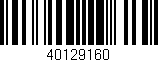 Código de barras (EAN, GTIN, SKU, ISBN): '40129160'
