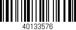 Código de barras (EAN, GTIN, SKU, ISBN): '40133576'
