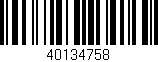 Código de barras (EAN, GTIN, SKU, ISBN): '40134758'
