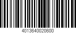 Código de barras (EAN, GTIN, SKU, ISBN): '4013640020600'