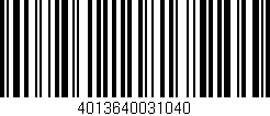 Código de barras (EAN, GTIN, SKU, ISBN): '4013640031040'