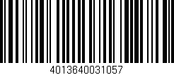 Código de barras (EAN, GTIN, SKU, ISBN): '4013640031057'