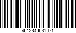 Código de barras (EAN, GTIN, SKU, ISBN): '4013640031071'