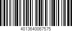 Código de barras (EAN, GTIN, SKU, ISBN): '4013640067575'