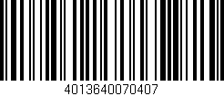 Código de barras (EAN, GTIN, SKU, ISBN): '4013640070407'
