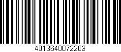 Código de barras (EAN, GTIN, SKU, ISBN): '4013640072203'