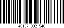 Código de barras (EAN, GTIN, SKU, ISBN): '4013718021546'