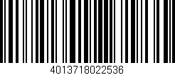 Código de barras (EAN, GTIN, SKU, ISBN): '4013718022536'