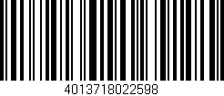 Código de barras (EAN, GTIN, SKU, ISBN): '4013718022598'