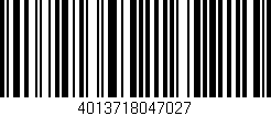 Código de barras (EAN, GTIN, SKU, ISBN): '4013718047027'