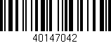 Código de barras (EAN, GTIN, SKU, ISBN): '40147042'