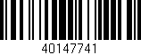Código de barras (EAN, GTIN, SKU, ISBN): '40147741'