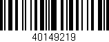 Código de barras (EAN, GTIN, SKU, ISBN): '40149219'