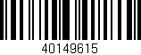 Código de barras (EAN, GTIN, SKU, ISBN): '40149615'