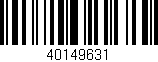 Código de barras (EAN, GTIN, SKU, ISBN): '40149631'