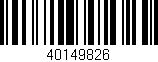 Código de barras (EAN, GTIN, SKU, ISBN): '40149826'