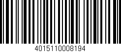 Código de barras (EAN, GTIN, SKU, ISBN): '4015110008194'