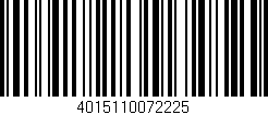 Código de barras (EAN, GTIN, SKU, ISBN): '4015110072225'