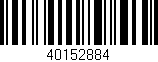 Código de barras (EAN, GTIN, SKU, ISBN): '40152884'