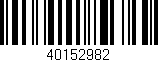 Código de barras (EAN, GTIN, SKU, ISBN): '40152982'