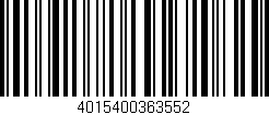 Código de barras (EAN, GTIN, SKU, ISBN): '4015400363552'