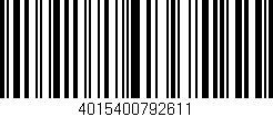 Código de barras (EAN, GTIN, SKU, ISBN): '4015400792611'