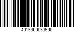 Código de barras (EAN, GTIN, SKU, ISBN): '4015600059538'