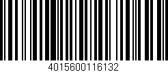 Código de barras (EAN, GTIN, SKU, ISBN): '4015600116132'
