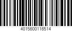 Código de barras (EAN, GTIN, SKU, ISBN): '4015600116514'