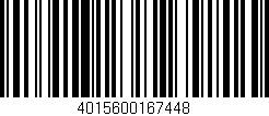 Código de barras (EAN, GTIN, SKU, ISBN): '4015600167448'
