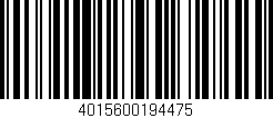 Código de barras (EAN, GTIN, SKU, ISBN): '4015600194475'