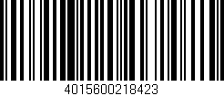 Código de barras (EAN, GTIN, SKU, ISBN): '4015600218423'