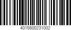 Código de barras (EAN, GTIN, SKU, ISBN): '4015600231002'