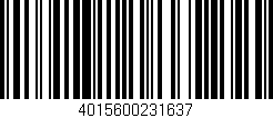 Código de barras (EAN, GTIN, SKU, ISBN): '4015600231637'