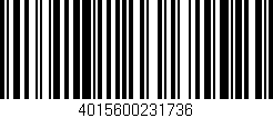 Código de barras (EAN, GTIN, SKU, ISBN): '4015600231736'